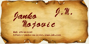 Janko Mojović vizit kartica